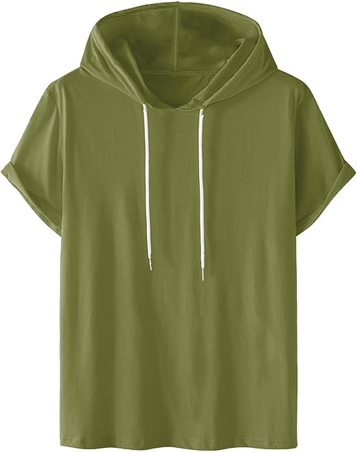 Men's Short Sleeve Gym Hoodie